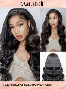 Transparent Lace Body Wave 4 X 4 13 X 4 13 X 6 Lace Frontal Wigs 150%/180% Density 12-30 Inch Natural Black Color Pre-Plucked Natural Hairline Lace Closure Human Hair Top Quality Long Wigs For Women - SNatural - View 4