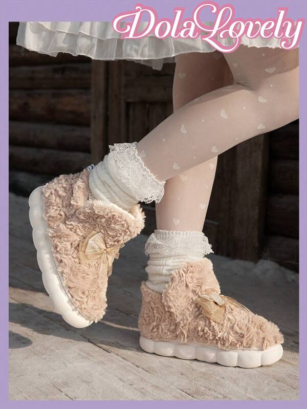 Dola Lovely نعال سحب فرائية على شكل نبتة الصبار للنساء في فصلي الخريف والشتاء، مغلقة الأصابع، دافئة للاستخدام المنزلي، مناسبة لأعياد السنة الجديدة