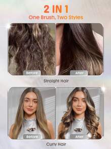 SHEGLAM HAIR It-Curl Cepillo térmico para soplado, cepillo térmico, cepillo para rizar el cabello de 38 mm, cepillo caliente para dar volumen a la raíz del cabello y rizos sueltos, cepillo alisador iónico, dientes de peine compuestos recientemente mejorados, función de iones negativos, temperatura de 2 niveles, cuidado del cabello sin dañar el cabello, cepillo térmico de calentamiento rápido adecuado para peluquerías, familias y viajes constituir playa y2k viajar cámping Escuela cosplay Regalo Campus moda