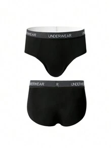 5pcs/Pack Men's Letter Waistband Briefs - Multicolor - View 4