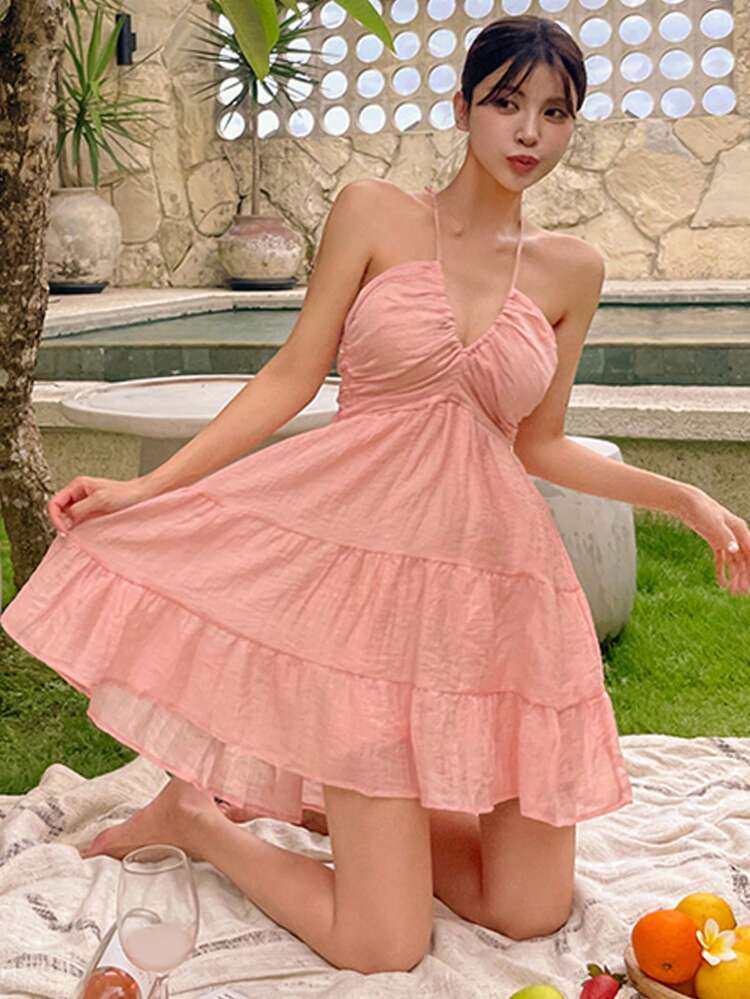 Women Summer Casual Slip Strap Short Dress,Milkmaid Dress,Mini Dress Festival Outfits Vacation Outfits Women Cruise Outfit For Women Boho