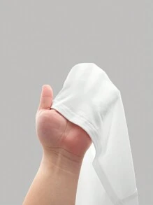 SHEIN Girlism 4 件套青少年女孩圆领针织百搭长袖休闲简约 T 恤，黑色、白色、粉色、深灰色，买 1 送 3 - 灰色 - 查看 14