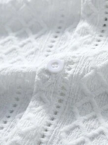 Manfinity Homme Camisa casual de manga corta con botones delanteros de unicolor para uso diario para hombres