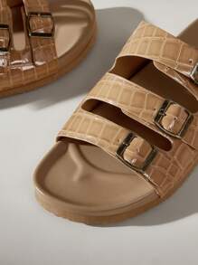 Solecia Women's Fashion Open Toe Tie Up Casual Comfortable Flat Sandals, Suitable For Spring/Summer Vacation Season Spring Shoes Spring Break Easter - Brown - View 6