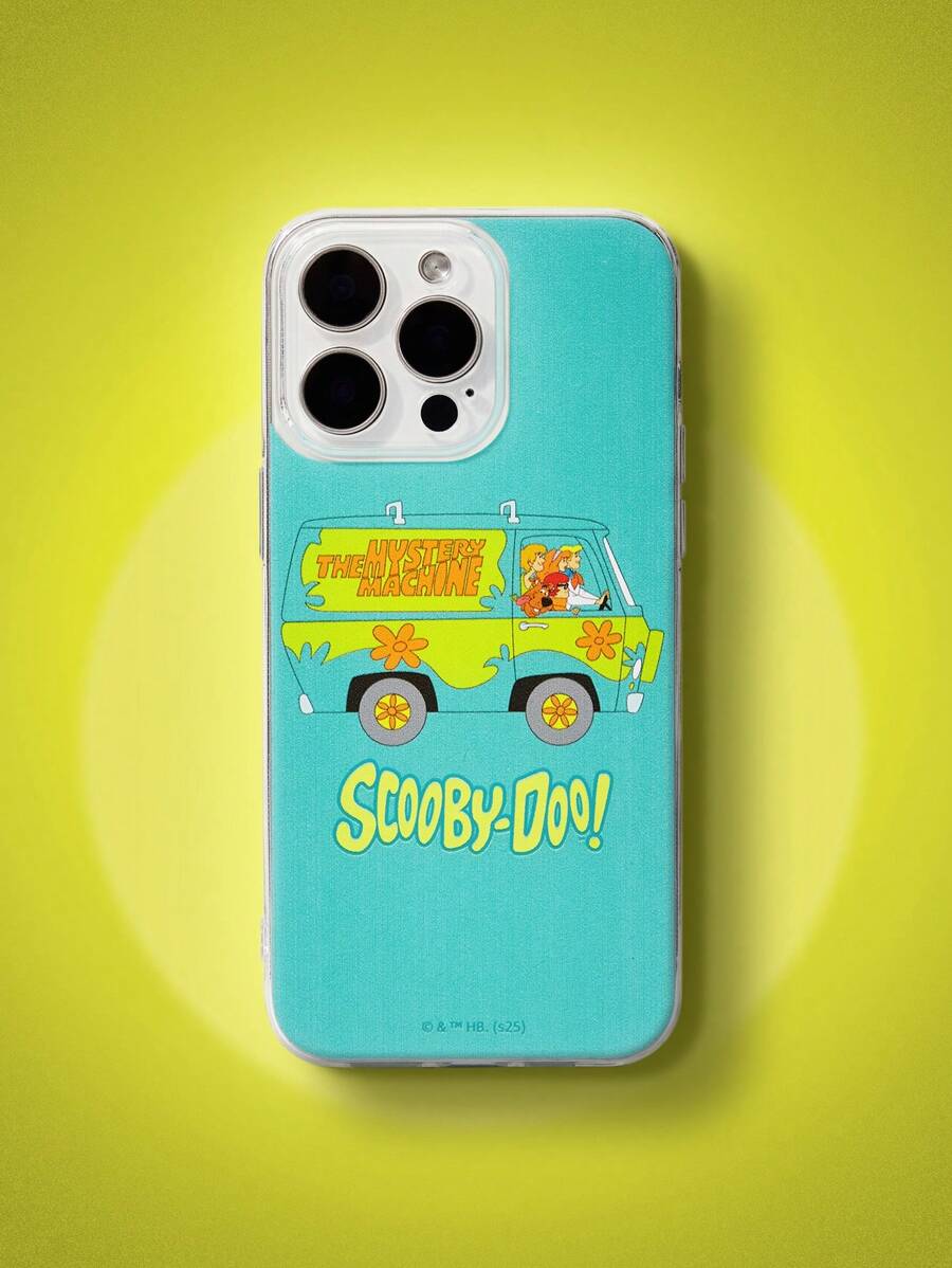 SCOOBY-DOO X SHEIN Fashionable Cartoon Bus Printed Blue Phone Case - Clear - View 1