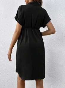 SHEIN Casual Loose Maternity Mini Dress