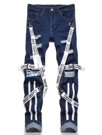 Manfinity Roughcore 男士休闲牛仔裤，简约时尚，适合日常穿着