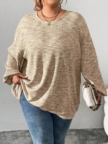 SHEIN CURVE+ Plus Size Shiny Party Club Hooded Sweatshirt Jacket - Apricot - View 4