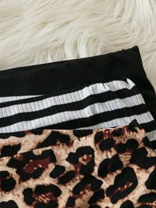 SHEIN LUNE Leggings courts décontractés à encolure en V, tailles plus, en plusieurs couleurs. Style bohème vintage - Multicolore - Voir 6