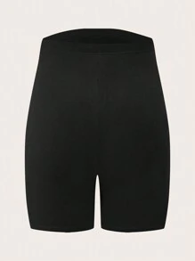 SHEIN Regulowane w pasie legginsy ciążowe, krótkie rajstopy z nadrukiem graficznym