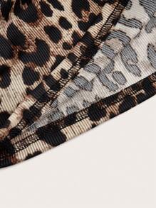 Girlism 少女豹纹蕾丝边多层抹胸、百搭内衣