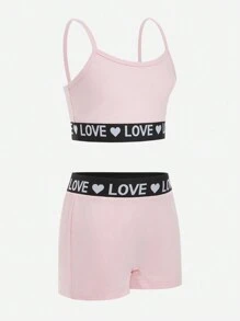 Teen Girls 8pcs/Set Underwear Set, Featuring Elastic Waistband With Heart Pattern, Made Of Soft Breathable Cotton Fabric, Minimalist Design For Easy Matching, Suitable For All Seasons