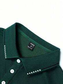 Manfinity Homme Men Contrast Piping Polo Shirt