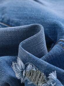 Cozy Pixies Jeans in denim casual con vita elastica per bambini maschi, streetwear versatile