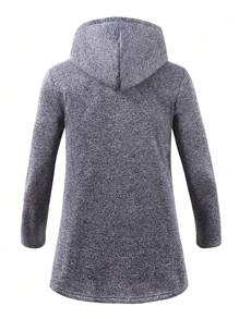 Manfinity Dauomo 男士前拉链长袖口袋简约连帽夹克