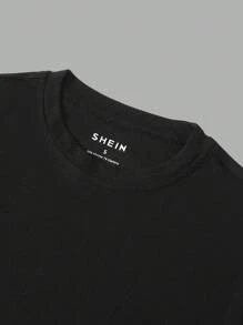 INAWLY 3pcs/Set Kaos Wanita Lengan Panjang Leher Bulat Warna Hitam Pakaian Musim Gugur untuk Wanita - Hitam - View 3