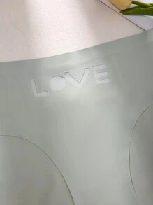 5pcs/Set Seamless Silky Panties, Valentine's Day - Multicolor - View 6