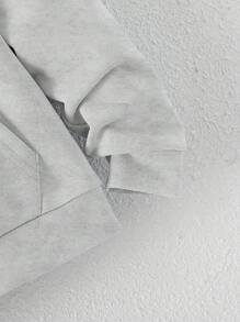 Teen Girl Casual Minimalist Urban Elegant Sweatshirt With Letter Print - Grey - View 3