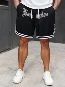 Manfinity LEGND Plus Size Men's Casual Shorts, Suitable For Summer - Black - View 1