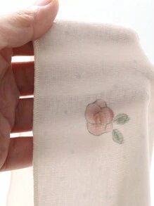 DAZY Ditsy Floral Ruffle Hem Nightgown Pajama - Beige - View 7