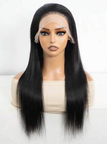 Straight Lace Front Wigs Human Hair Pre Plucked Transparent Lace Frontal Wig With Natural Hairline Baby Hair 13x6 13x4 180% Density Virgin Hair - Natural Black - View 5