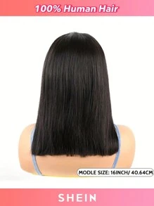 Short Bob Wig Human Hair Straight Bob Frontal Wigs 13X4 Lace Frontal Bob Wig Human Hair Pre Plucked With Baby Hair Natural Black