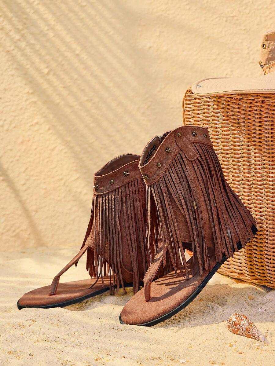 Styleloop Giày bốt nữ đế xuồng thời trang mới, đế TPU bền chống trượt, đế giữa bằng cao su mềm tạo sự thoải mái, giày bốt nữ đa năng và phong cách - Màu Khaki - Xem 1