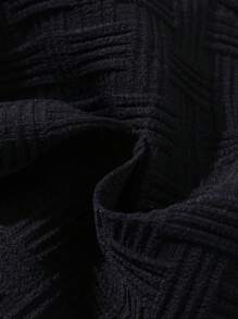 SHEIN Playful Pals Baby Boys Texture Shirt And Shorts Street Fashion Casual Infant Outfit - Black - View 6