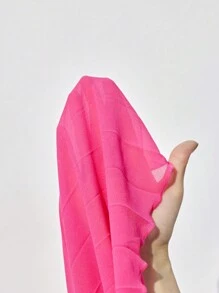 Maija Vestido holgado con cuello halter y volante en el bajo, color rosa, para la playa, primavera/verano - Rosa Fucsia - Ver 7