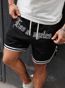 Manfinity LEGND Plus Size Men's Casual Shorts, Suitable For Summer - Black - View 3