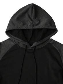 Manfinity Homme 1 Set Men's Solid Color Hoodie And Sweatpants, Casual And Simple Style For Everyday Wear - Black - View 4