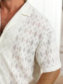 Manfinity RSRT Camisa casual de manga corta de unicolor, moda simple para uso diario
