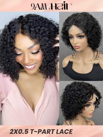 Cheap T-Part Lace Water Wave Wigs 2.5x0.5 Lace Closure Natural Wavy 100% Human Hair Wigs For Women