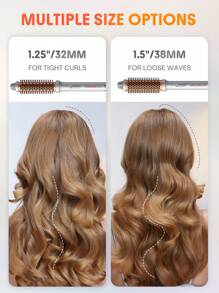 SHEGLAM HAIR It-Curl Cepillo térmico para soplado, cepillo térmico, cepillo para rizar el cabello de 38 mm, cepillo caliente para dar volumen a la raíz del cabello y rizos sueltos, cepillo alisador iónico, dientes de peine compuestos recientemente mejorados, función de iones negativos, temperatura de 2 niveles, cuidado del cabello sin dañar el cabello, cepillo térmico de calentamiento rápido adecuado para peluquerías, familias y viajes constituir playa y2k viajar cámping Escuela cosplay Regalo Campus moda