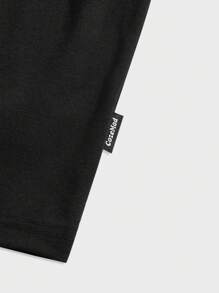 Manfinity VCAY Plus Size Men's Loose Knit Bear Pattern T-Shirt And Shorts Set, Casual