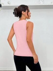 Sovereign Charm Twist Backless Sports Topworkout Tank Top