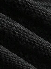 SHEIN EZwear 女士休闲百搭纯色紧身衣 - 黑色 - 查看 8