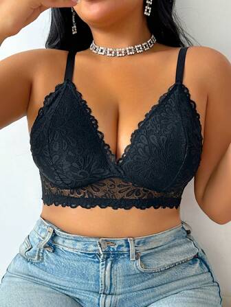 Große Größen sexy Spitzen-Dessous, minimalistisch und modisch für Lässig, Alltagstragen