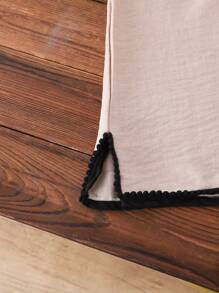 SHEIN Conjunto de niño bebé con camisa de manga larga y corta en el Ramadán, con pantalones largos, con encaje en el cuello, mangas y dobladillo, apto para todas las ocasiones en primavera y verano - Multicolor - Ver 10