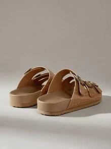 Solecia Women's Fashion Open Toe Tie Up Casual Comfortable Flat Sandals, Suitable For Spring/Summer Vacation Season Spring Shoes Spring Break Easter - Brown - View 5