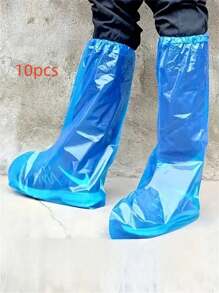 SHEIN 10/50件45厘米高男女通用一次性防水鞋套，加厚防水防滑防尘鞋套，携带方便，适合园艺、户外、雨天骑行、学校、办公室、家庭、旅行