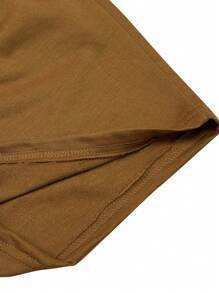 Manfinity Homme Men Solid Color Simple Fashion Casual Shorts For Daily Wear - Coffee Brown - View 5