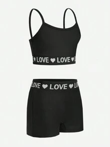 Teen Girls 8pcs/Set Underwear Set, Featuring Elastic Waistband With Heart Pattern, Made Of Soft Breathable Cotton Fabric, Minimalist Design For Easy Matching, Suitable For All Seasons