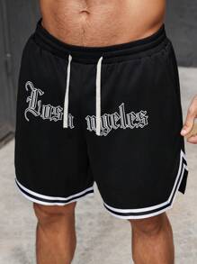 Manfinity LEGND Plus Size Men's Casual Shorts, Suitable For Summer - Black - View 7