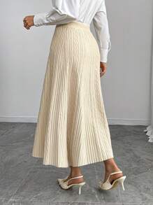 SHEIN Lady Falda suéter de punto liso para mujer, para uso diario casual