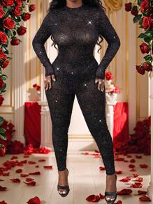 Slaydiva Mono sexy de mujer con forro de malla, apropiado para el Día de San Valentín, fiestas de Año Nuevo, citas, uso casual, se puede usar solo o en capas