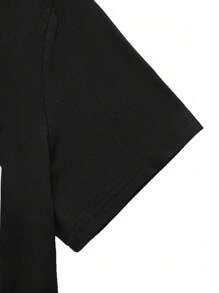 2pcs/Set Teenage Girls Casual Sports T-Shirt And Fitted Legging Pants Set, Knit Material