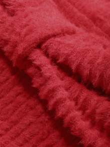 DAZY Valentine's Day Off Shoulder Ruffle Design Women T-Shirt Long Sleeve Women Tops - Red - View 3