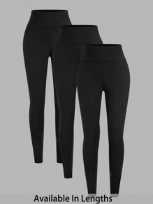 SHEIN Tall CURVE Plus Size Women's Solid Color Casual Leggings, Summer For Women, Graphic Women, Concert Women, Rave Festival