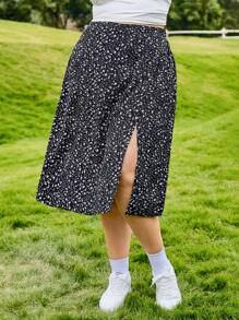 Solflare 大码碎花休闲裙，简约时尚，适合日常穿着 - 彩色 - 查看 4